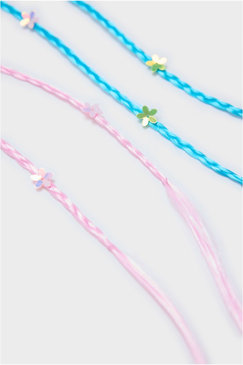 Kız Çocuk - Genç Kız Karma 4'lü Saç Detaylı Pembe Mavi Mandal Toka Kız Çocuk