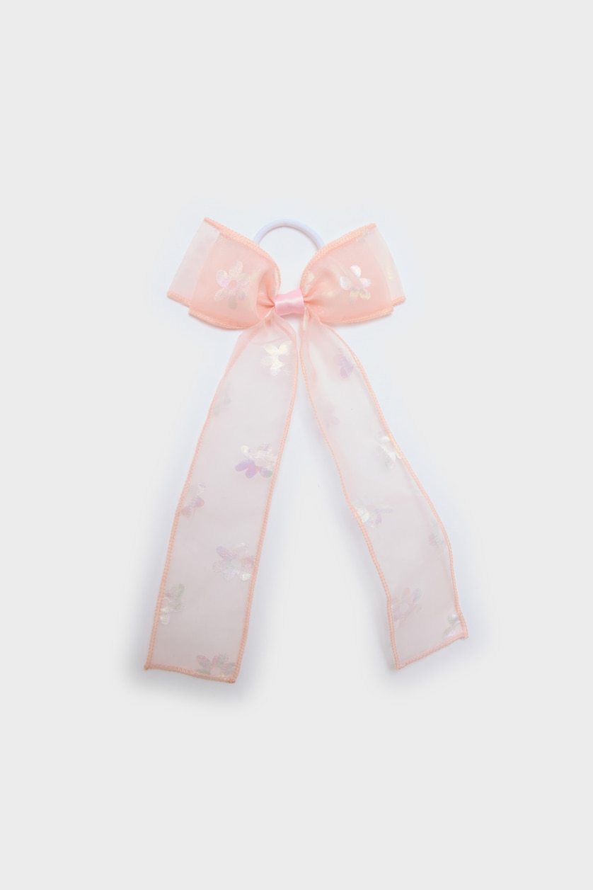 Kız Çocuk - Genç Kız Turuncu Kız Çocuk Pembe Fiyonk Lastik Toka