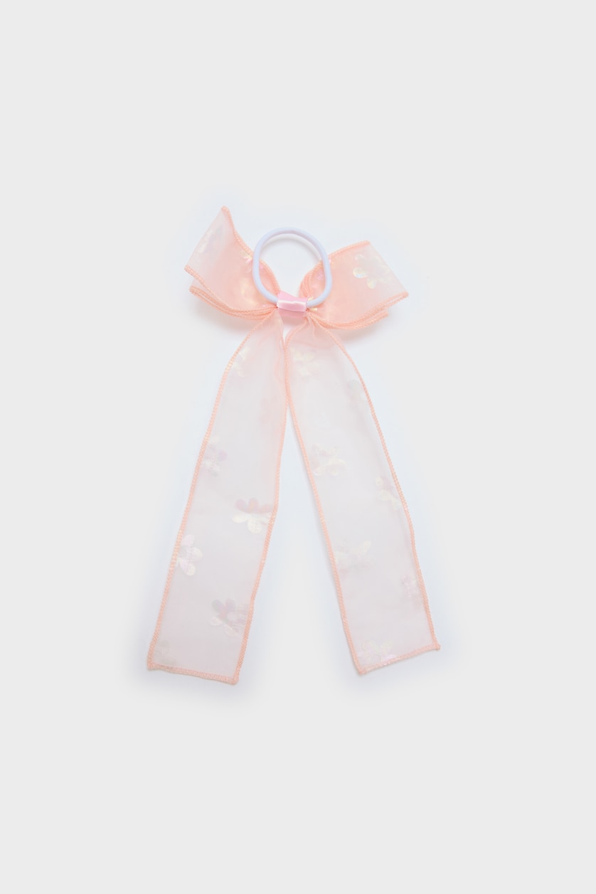 Kız Çocuk - Genç Kız Turuncu Kız Çocuk Pembe Fiyonk Lastik Toka