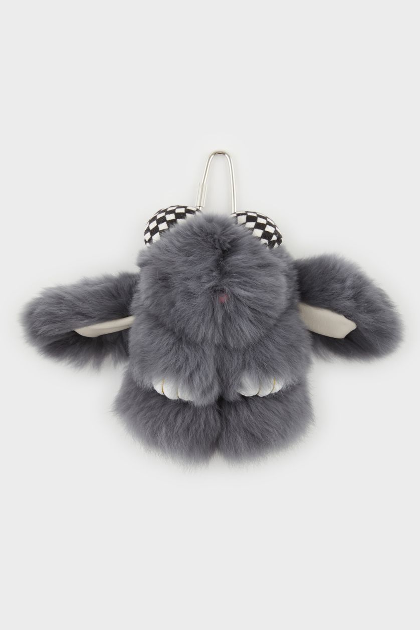 Kadın Gri Kadın Gri Tavşan Charm Anahtarlık