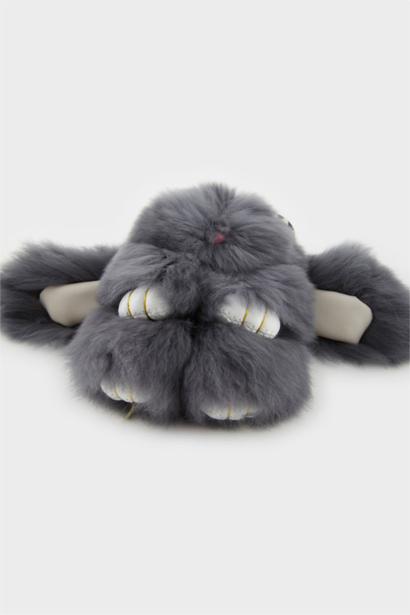 Kadın Gri Kadın Gri Tavşan Charm Anahtarlık