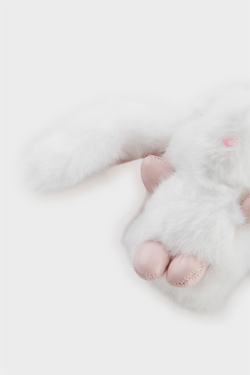 Kadın Beyaz Kadın Beyaz Tavşan Charm Anahtarlık