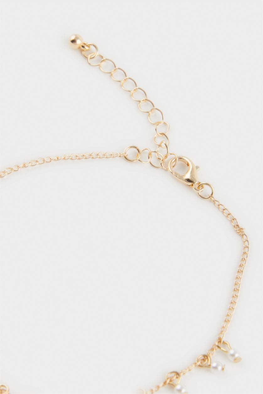 Kadın Karma Kadın 3'lü İncili Gold Halhal