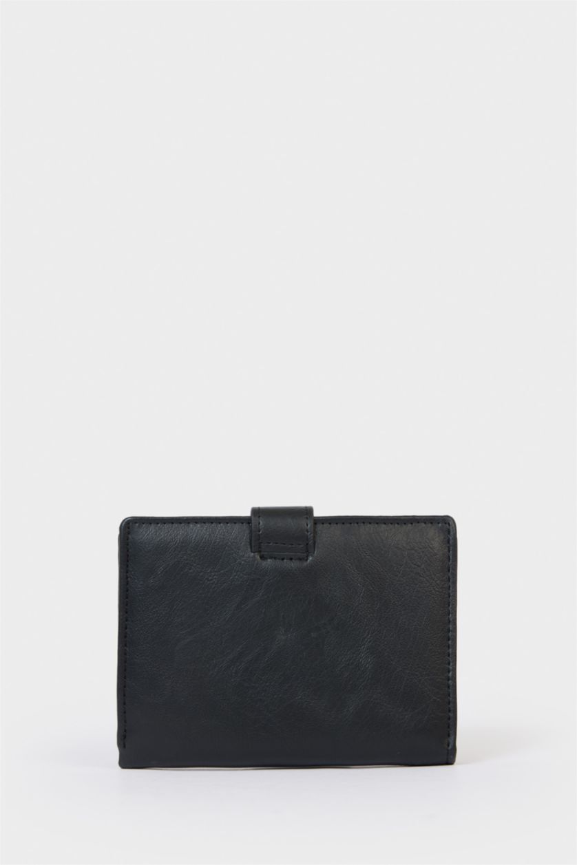 Man Black محفظة رجالي جلد صناعي