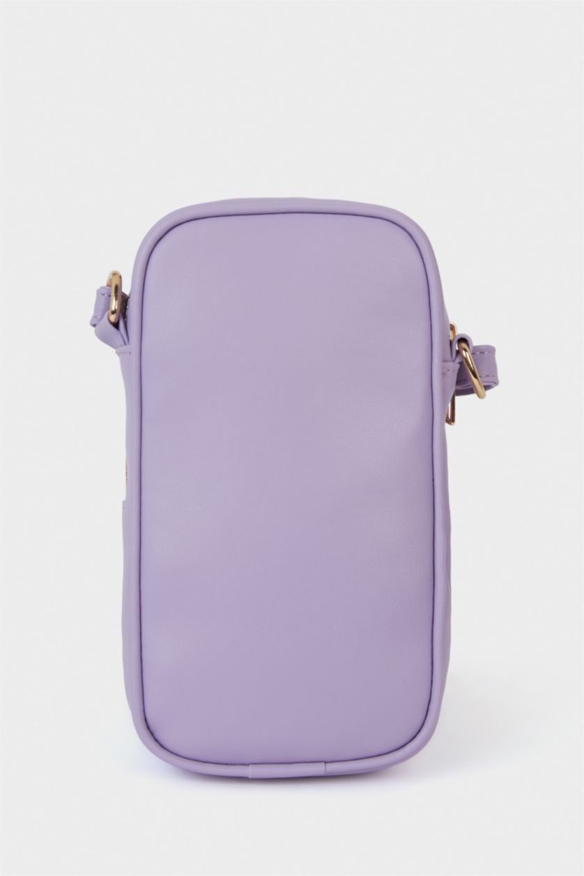 Young Girls - Teen Girls Lilac Printed Phone Bag