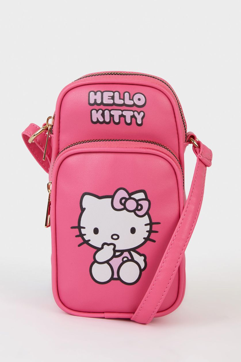 Kız Çocuk - Genç Kız Fuşya Kız Çocuk Hello Kitty Baskılı Telefon Çantası