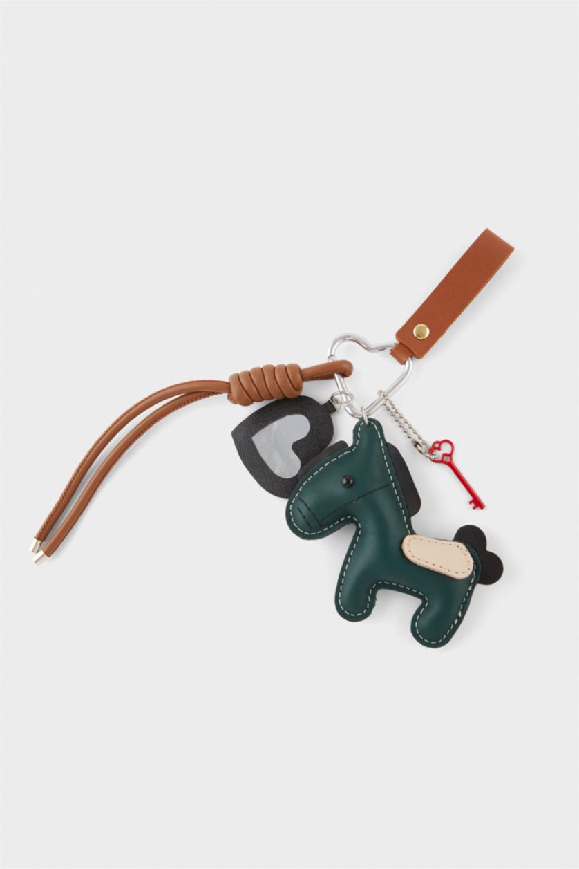Kadın Karma Kadın Yeşil At Charm Anahtarlık