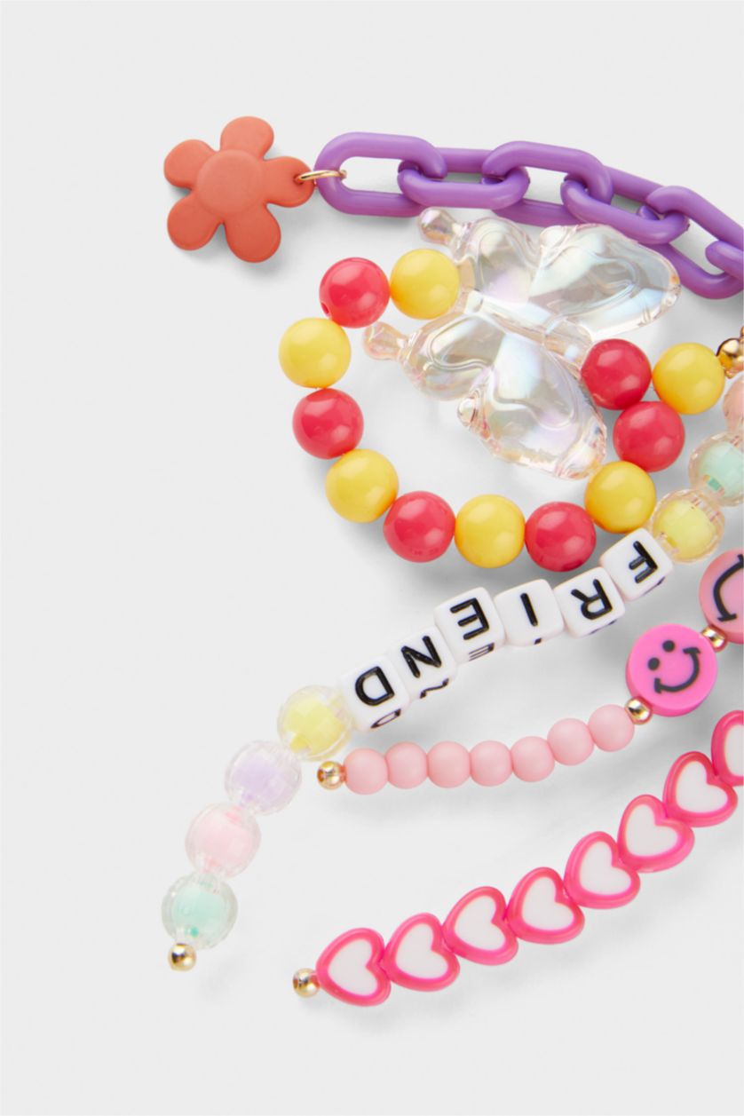 Kadın Karma Kadın Renkli Kalp Detaylı Charm Anahtarlık