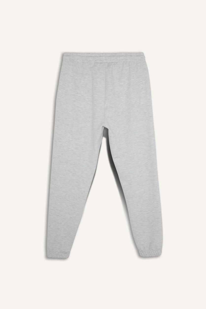 MAN Light Grey Melange Standard Fit NBA Los Angeles Lakers Licensed Scuba Fabric Jogger