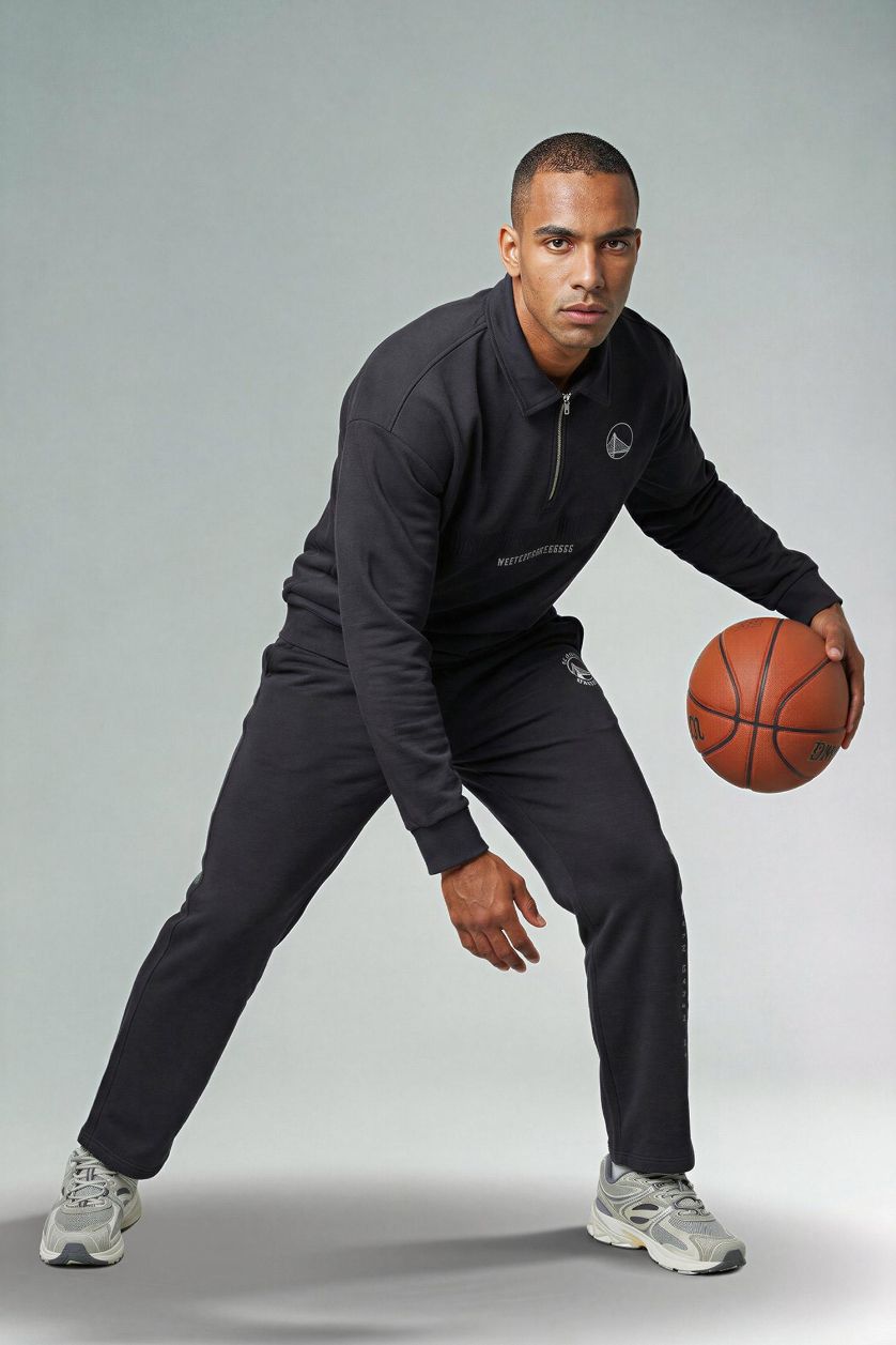 MAN Anthracite NBA Golden State Warriors Relax Fit Scuba Diver Joggers