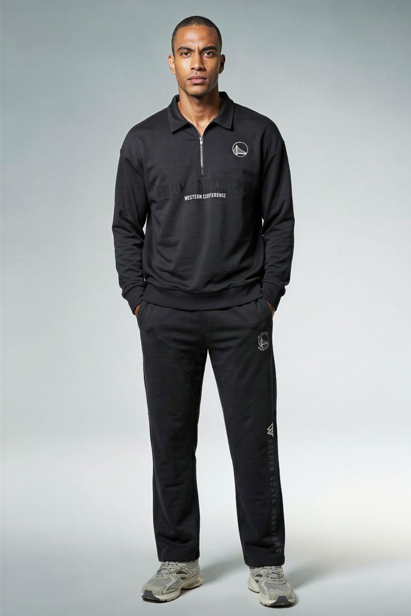 MAN Anthracite NBA Golden State Warriors Relax Fit Scuba Diver Joggers