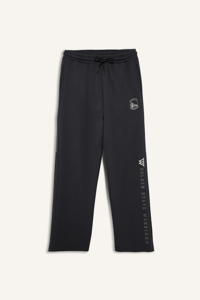 Men Anthracite Relax Fit NBA Golden State Warriors Scuba Fabric Jogger