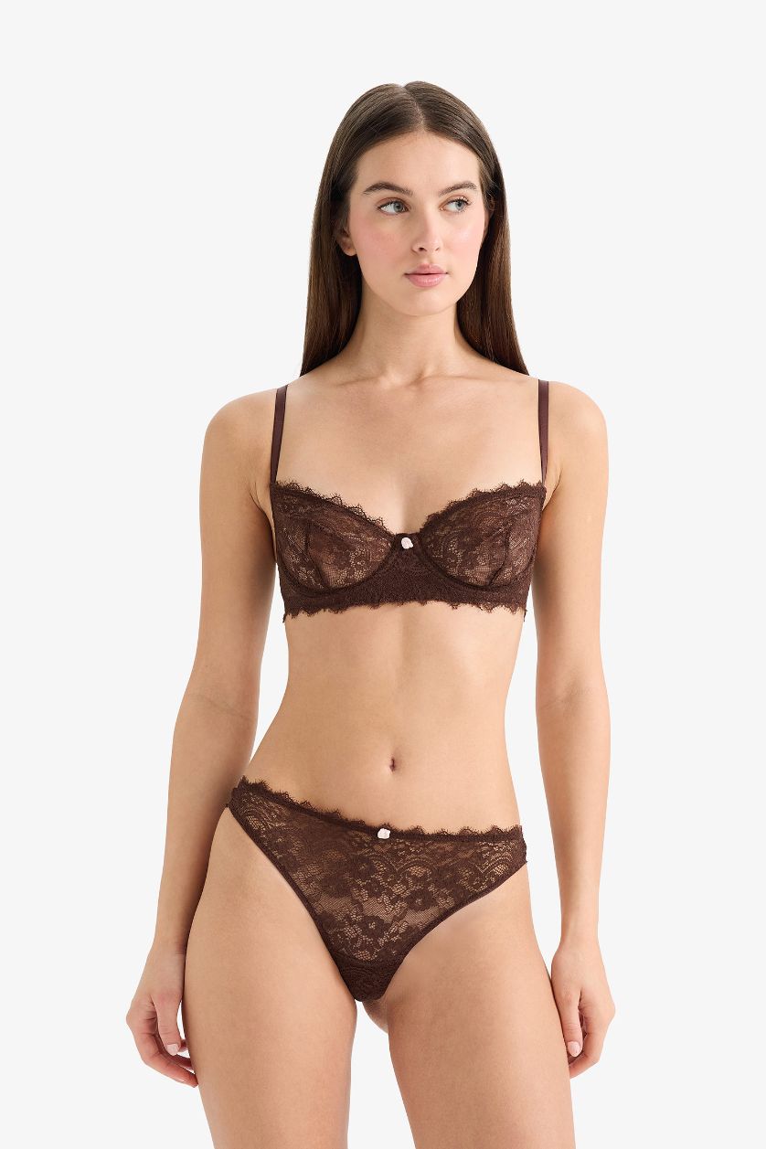 حريمي بني كلوت دانتيل برازيلي من Fall in Love