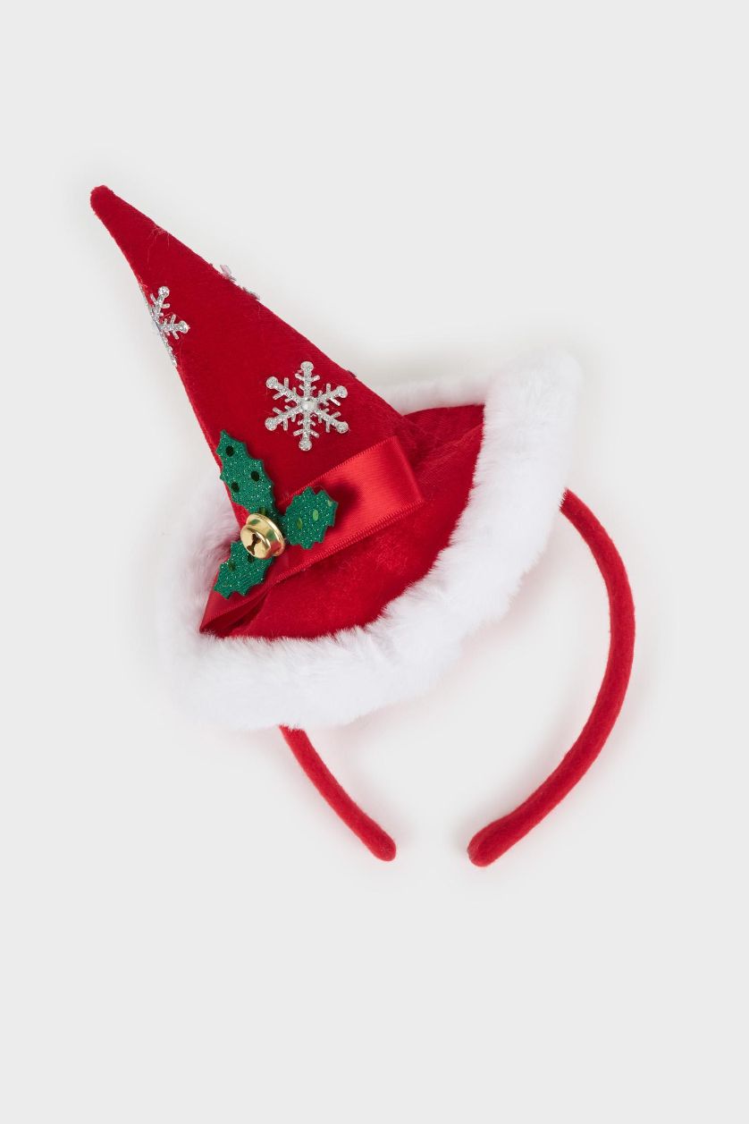 Kadın Kırmızı Kadın Yılbaşı Şapka Temalı Taç