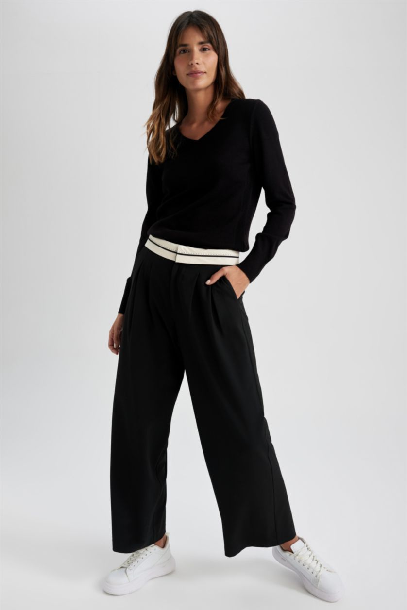 WOMAN Black Regular Fit Pullover