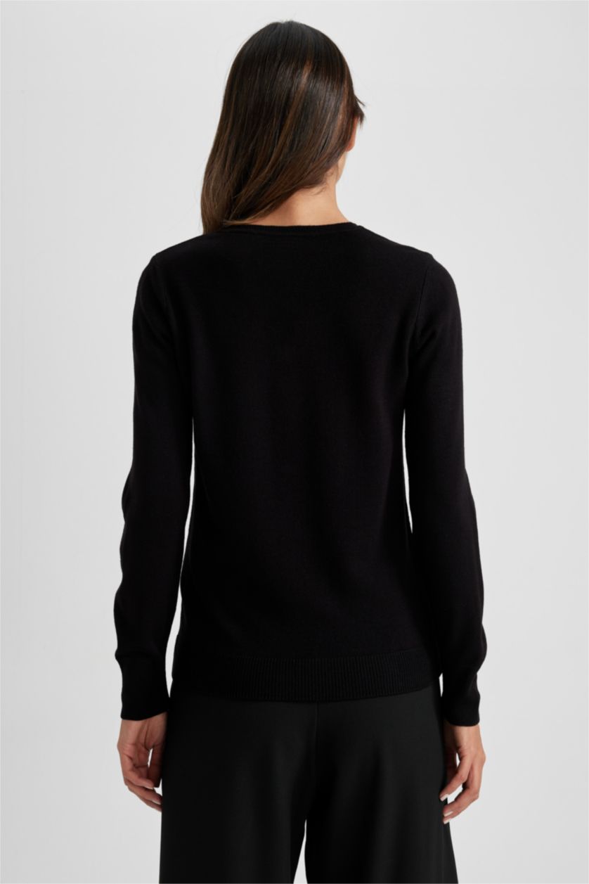 WOMAN Black Regular Fit Pullover