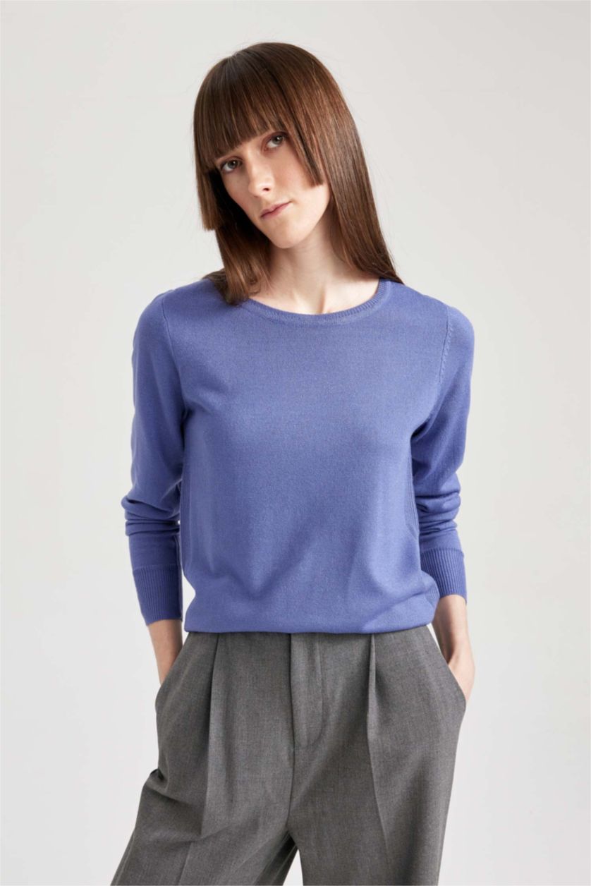 WOMAN Dark Blue Regular Fit Pullover