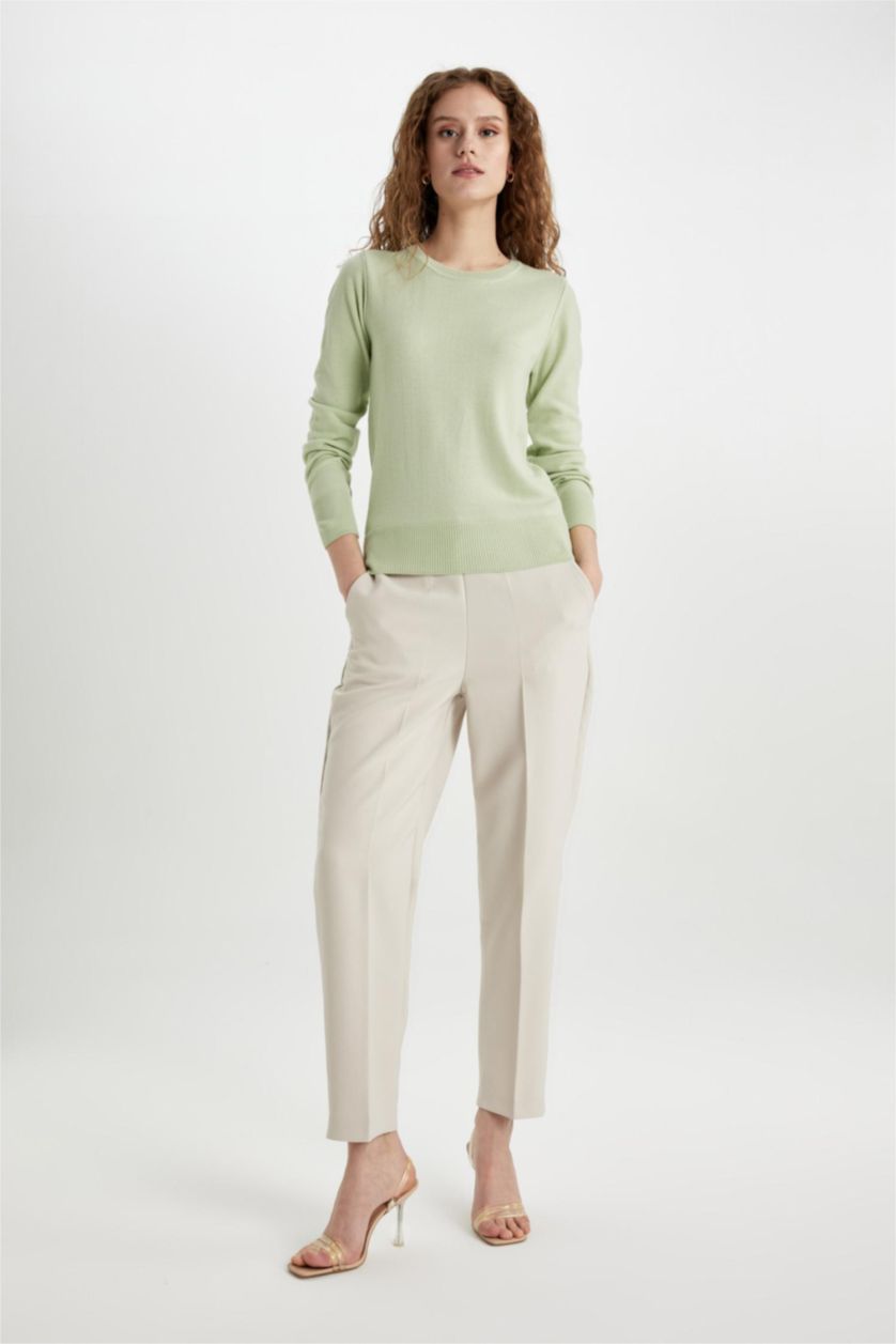 Women Mint Regular Fit Knitwear Pullover
