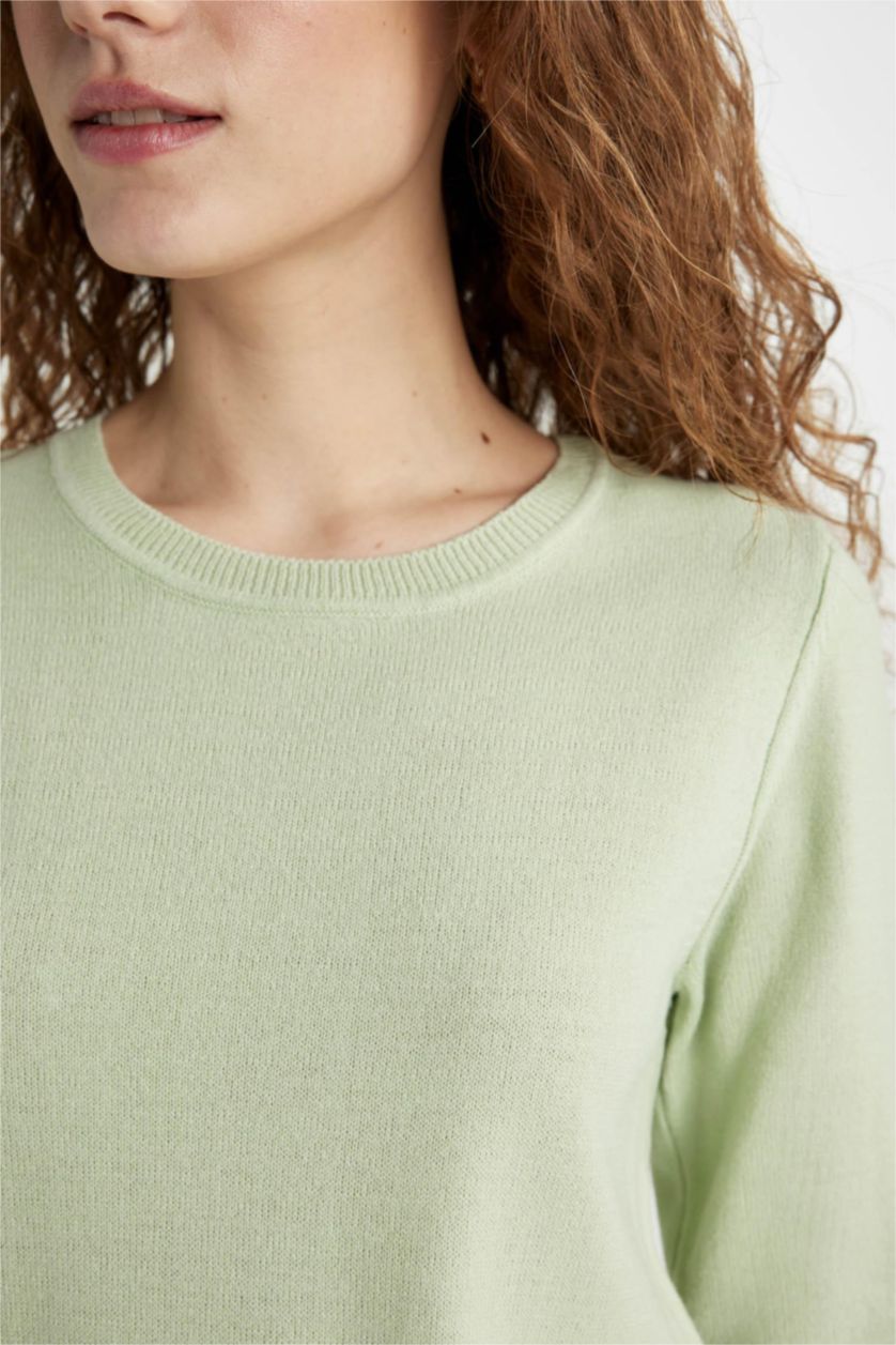 Women Mint Regular Fit Knitwear Pullover
