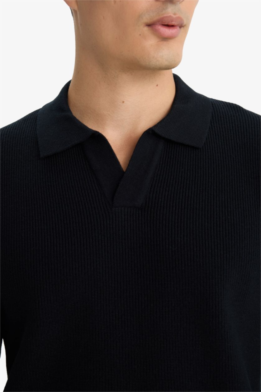 Мужчины Черный Standard Fit Knitwear Pullover