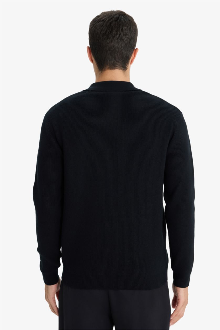 Мужчины Черный Standard Fit Knitwear Pullover