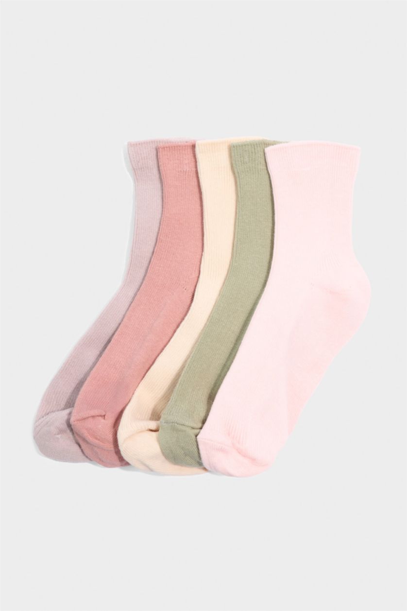 Kız Çocuk - Genç Kız Karma Kız Çocuk 5'li Pamuklu Uzun Çorap
