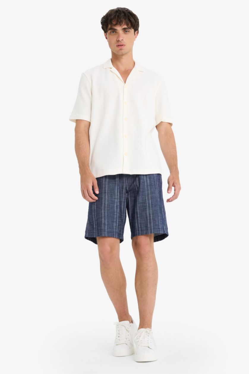 Man Indigo Relax Fit Bermuda