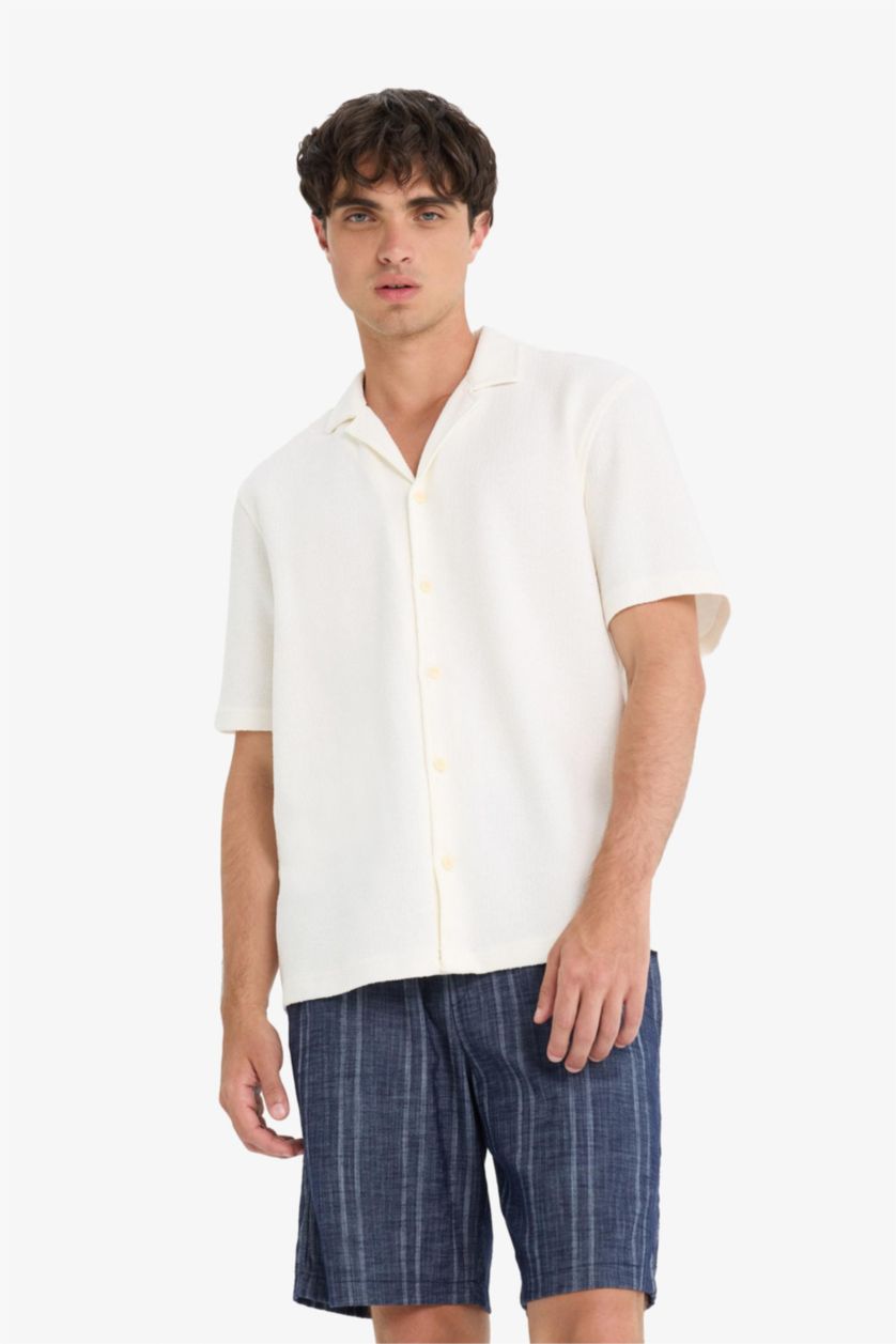 Man Indigo Relax Fit Bermuda