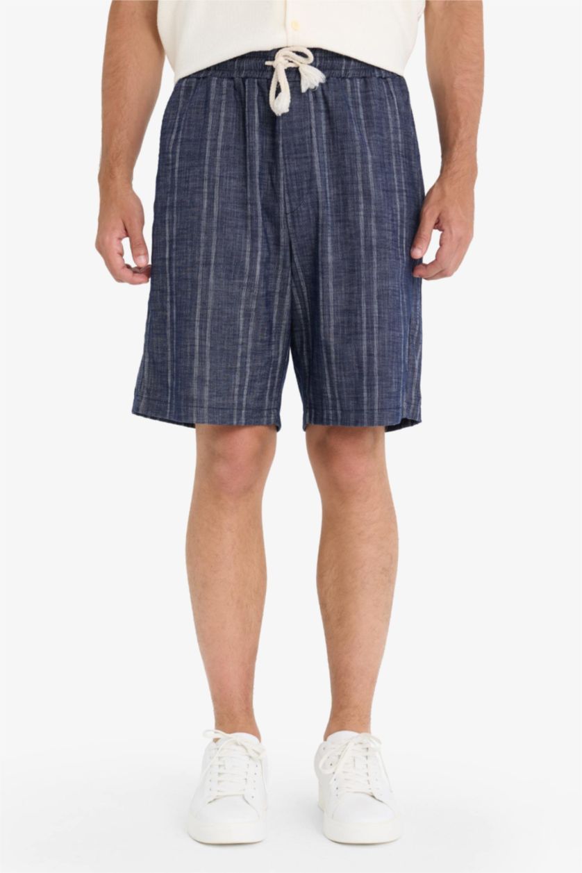 Man Indigo Relax Fit Bermuda