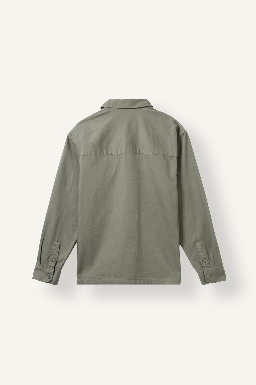 Man Light Khaki Boxy Fit Overshirt