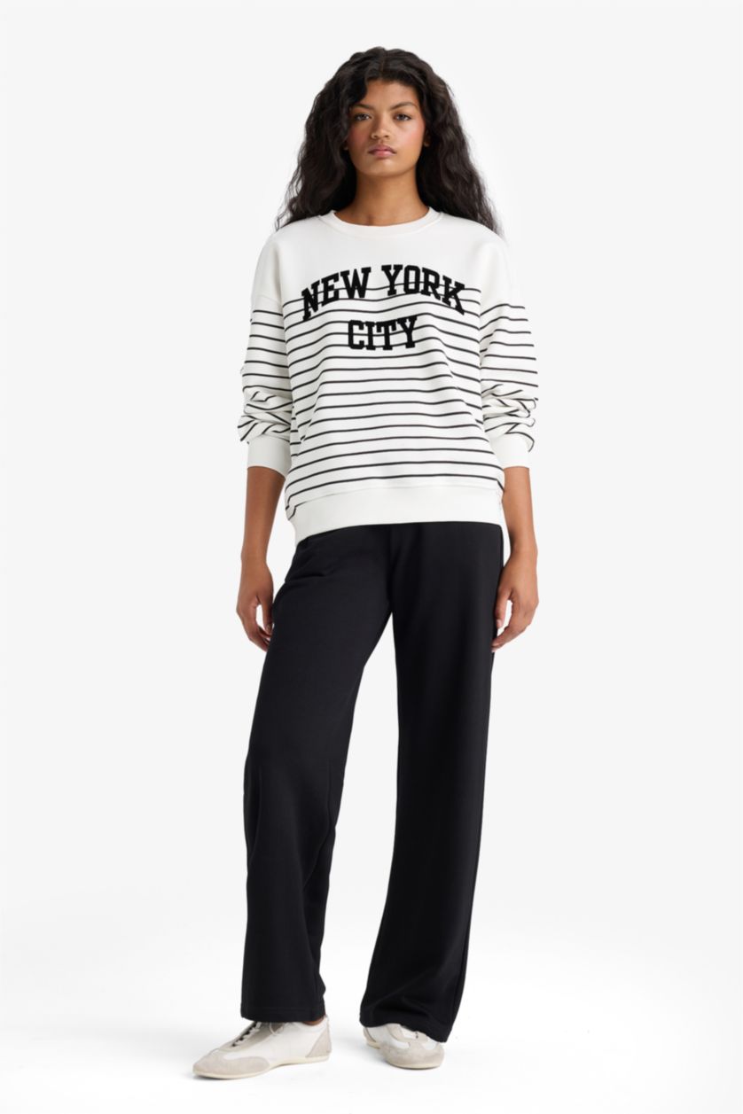 نساء أسود Straight Fit Trousers