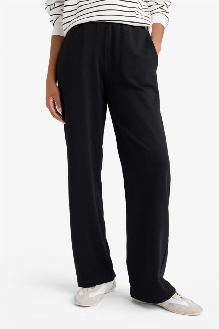 نساء أسود Straight Fit Trousers