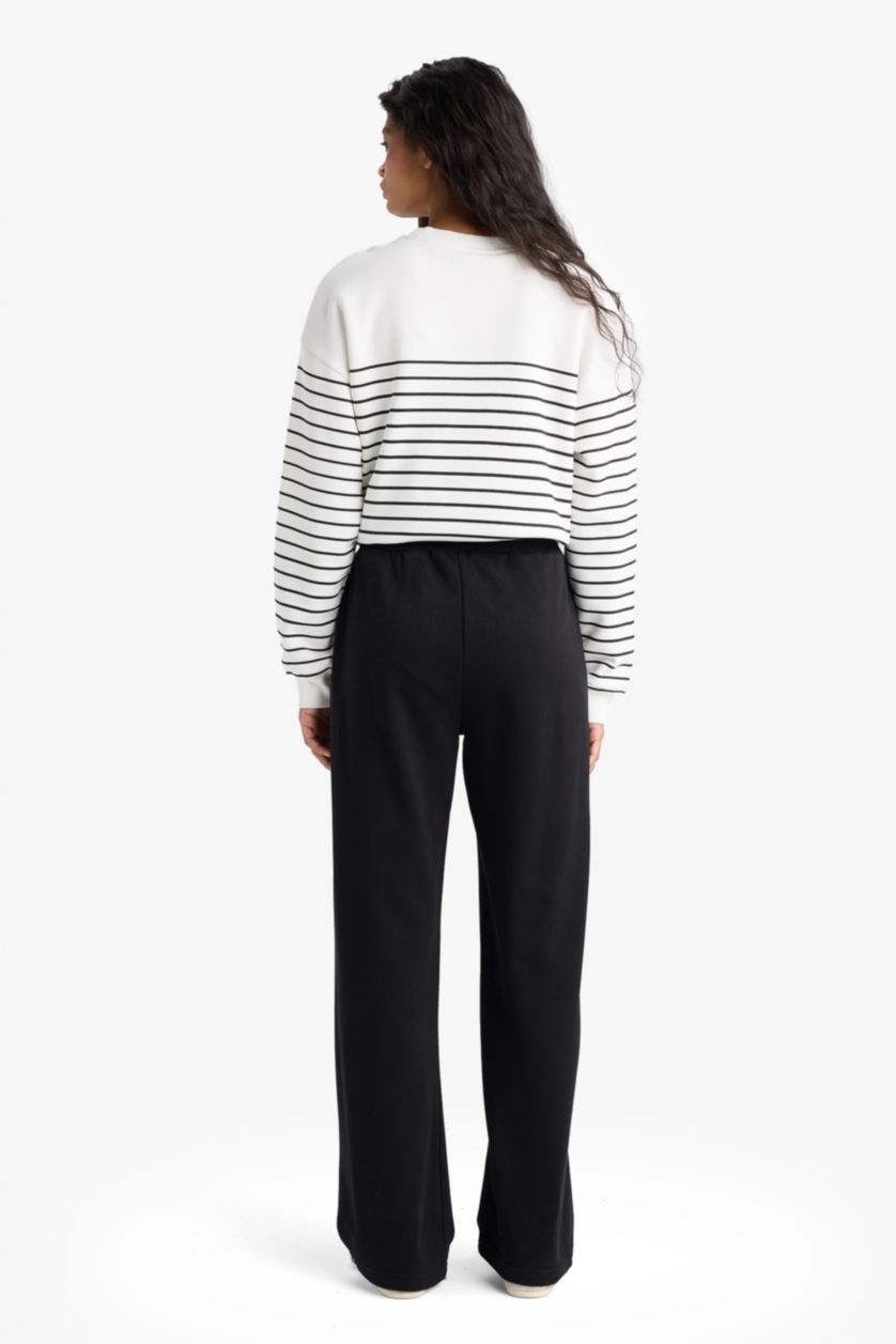 نساء أسود Straight Fit Trousers