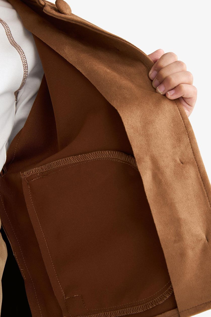 GIRLS & TEENS Camel Girl Crew Neck Puffer Jacket