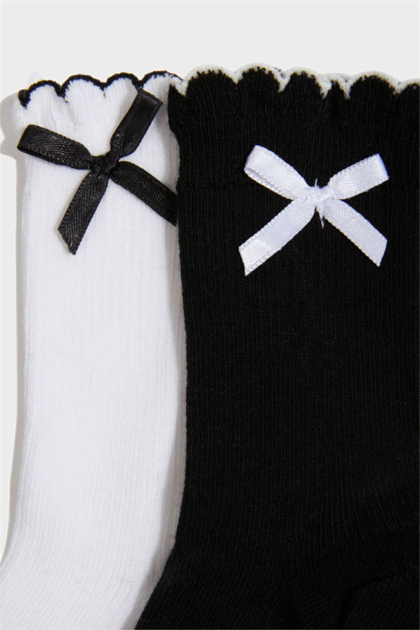 FILLES Karma Lot de 2 paires de Chaussettes longues en coton pour fille