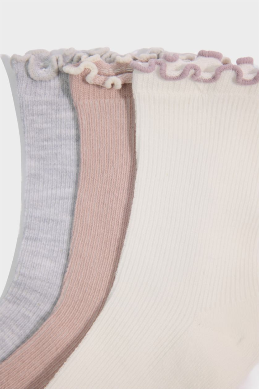 Kız Çocuk - Genç Kız Karma Kız Çocuk 3'lü Pamuklu Uzun Çorap