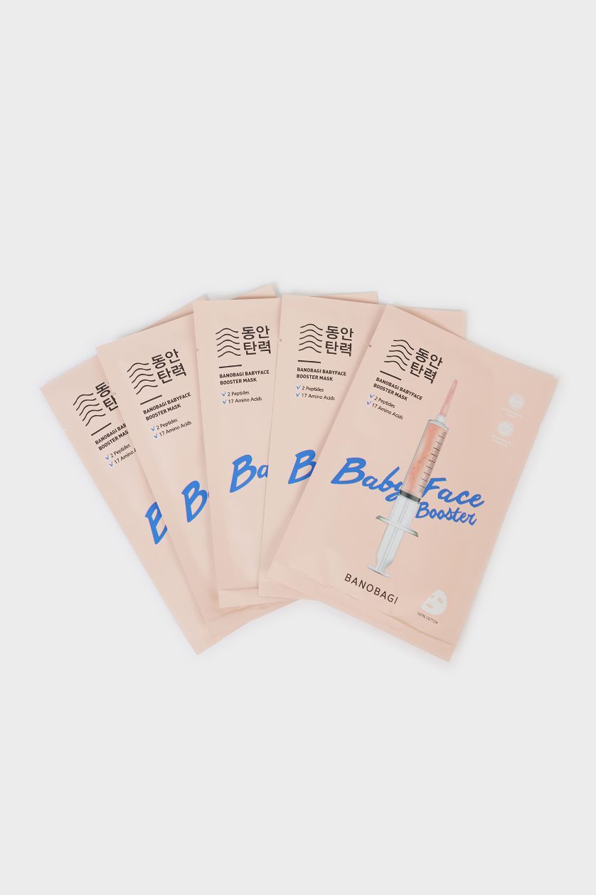 Kadın Pembe Banobagi Booster Line Baby Face Injection Mask 10ml – Cilt Yenileyici & Elastikiyet Artırıcı Yüz Maskesi