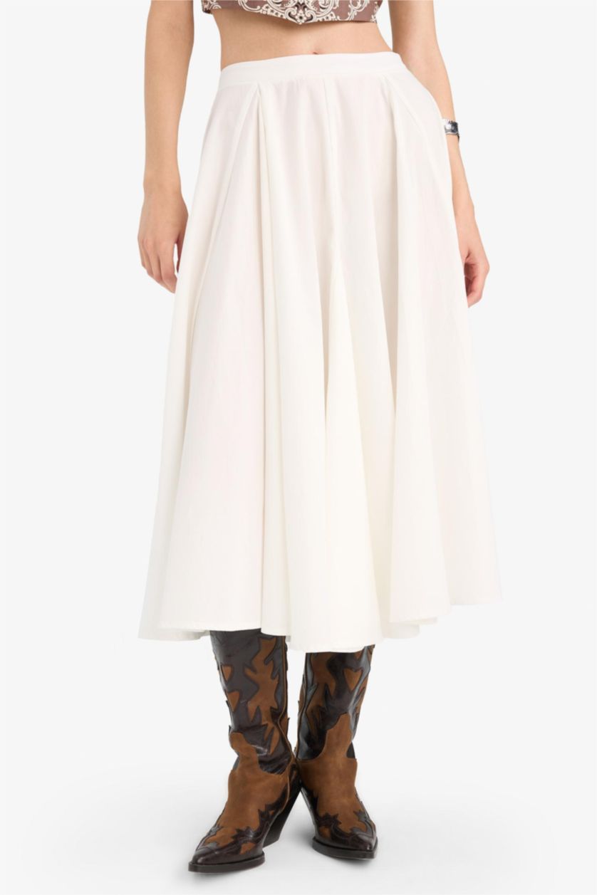 Woman White A Cut Maxi