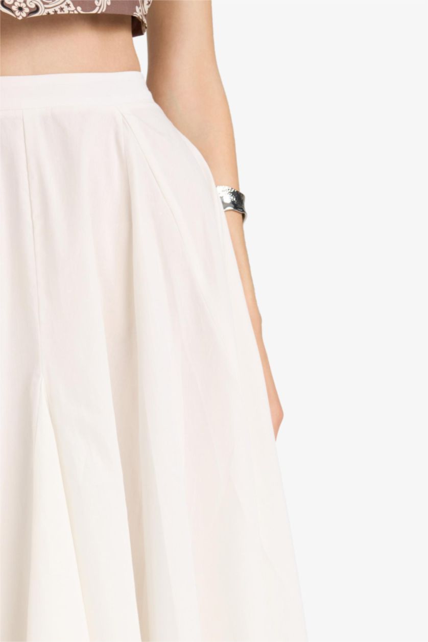 Woman White A Cut Maxi