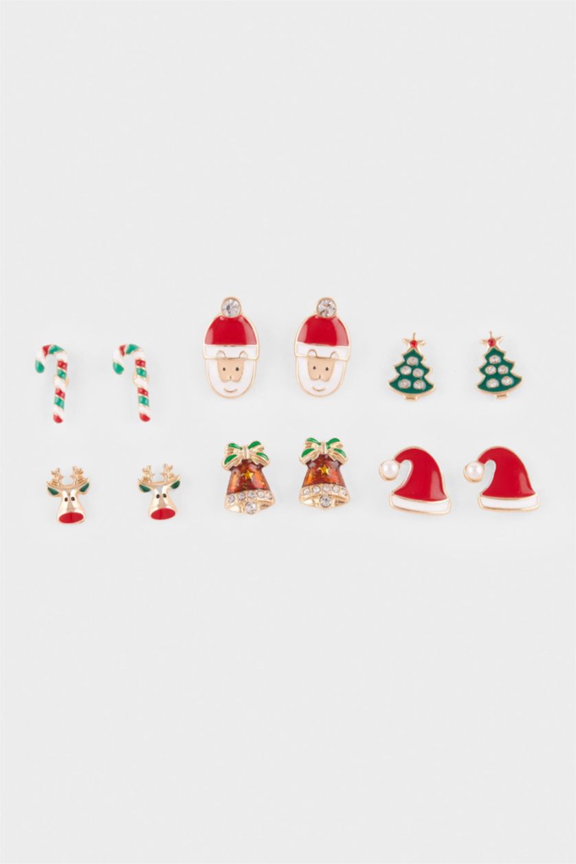 Kadın Karma Yılbaşı Temalı Kadın 6'lı Küpe