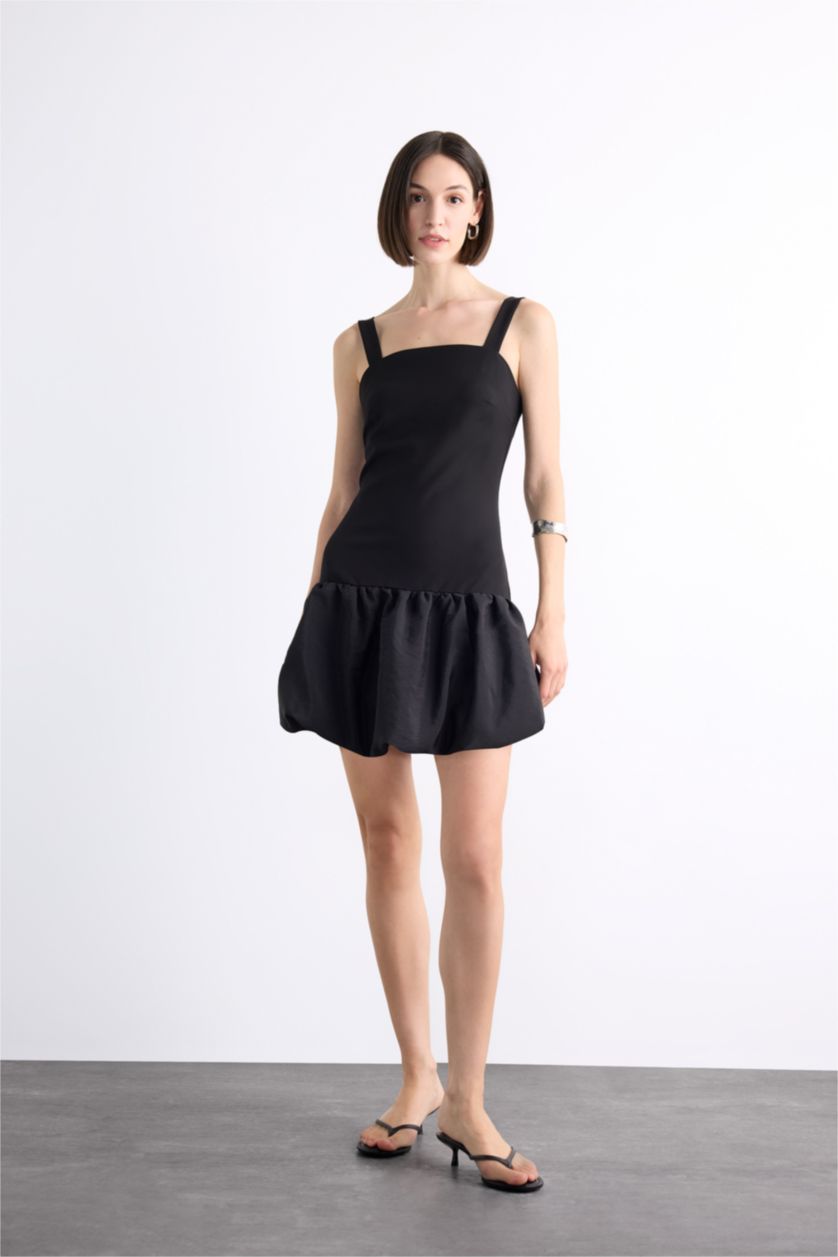 Woman Black Mini Dress