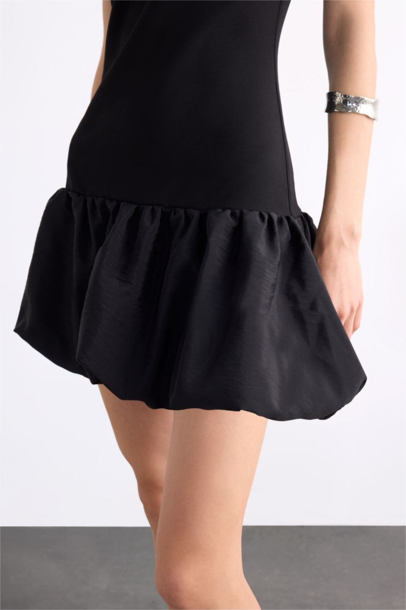 Woman Black Mini Dress