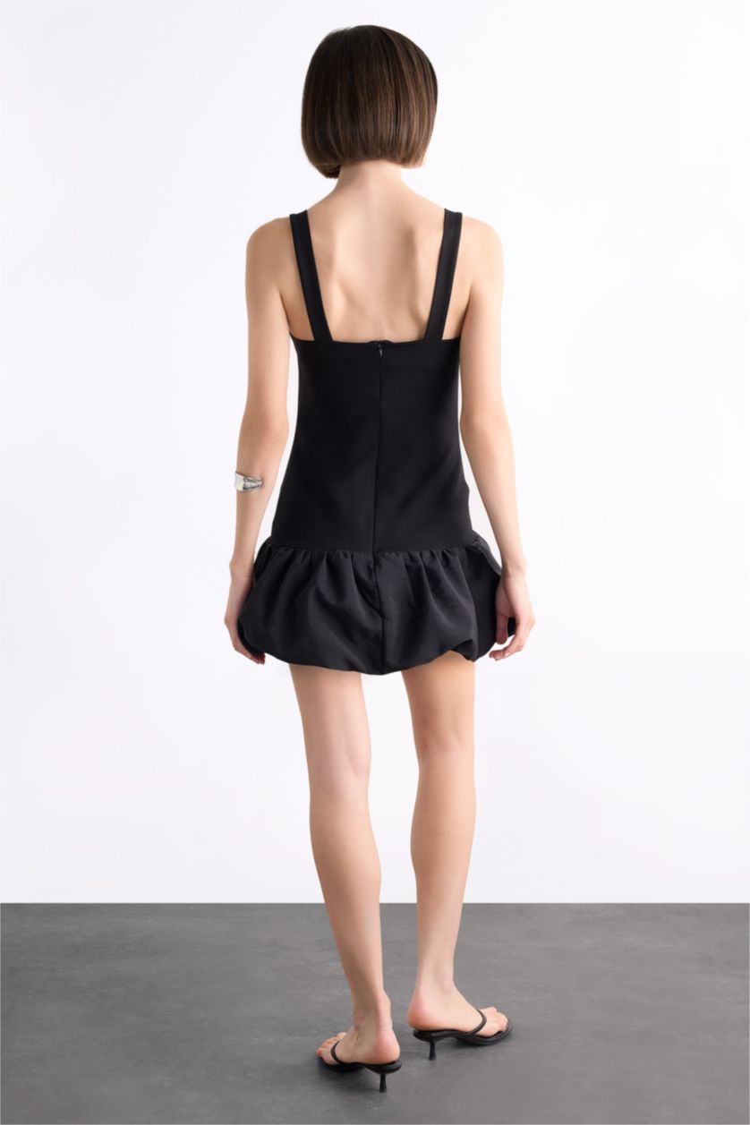Woman Black Mini Dress