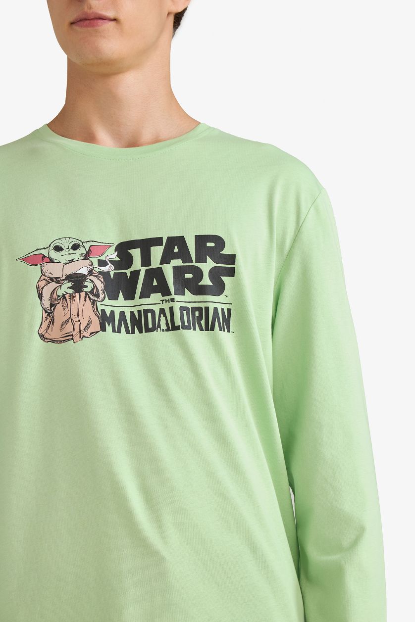 رجال أخضر فاتح سيت قصة عادية ردن طويل من ستار وورز - قطعتين