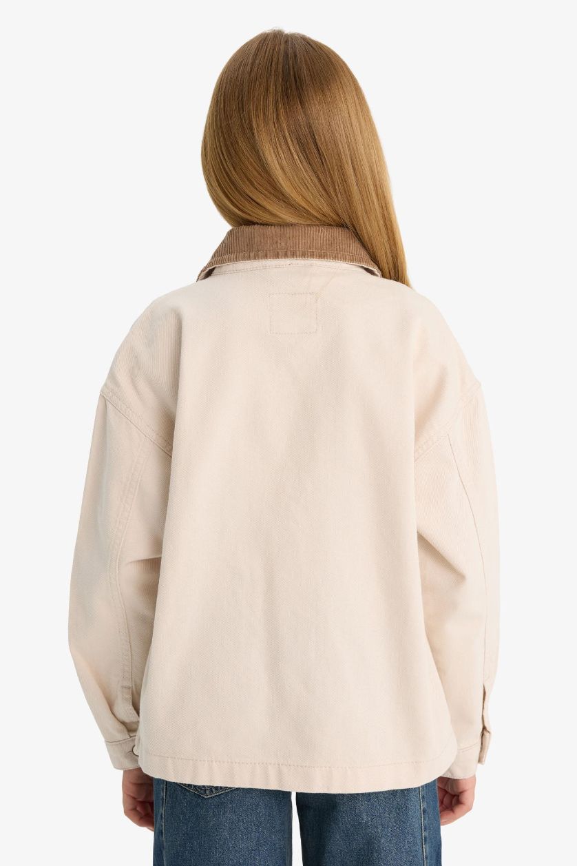 بناتي بيج جاكيت بناتي جبردين كم طويل قصة عادية