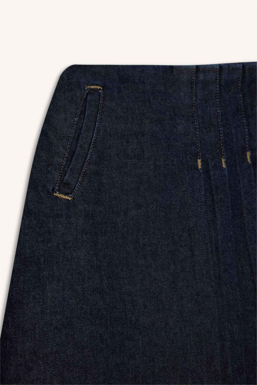 بنات أزرق غامق تنورة