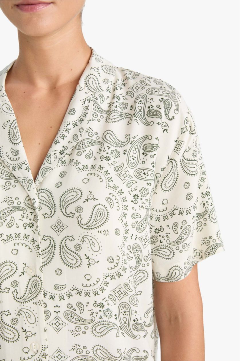 حريمي بيج فاتح طقم بيجاما فيسكوز من Fall in Love