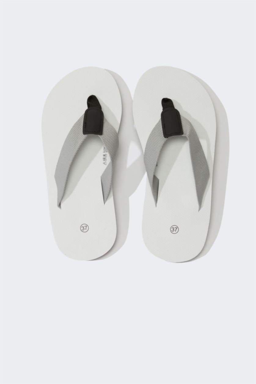 Kadın Açık Gri Kadın Düz Taban Parmak Arası Terlik