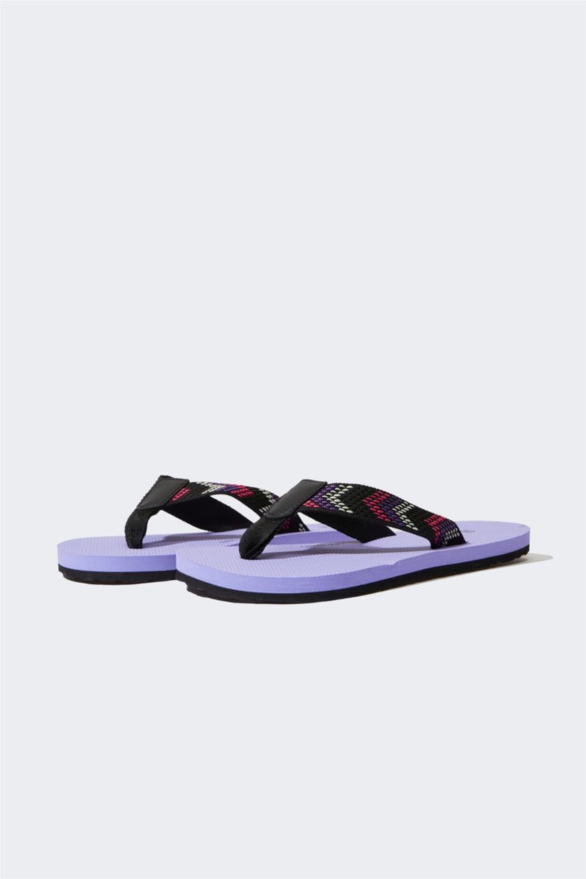 Women Lilac Woman Flat Sole Flip Flop Slippers
