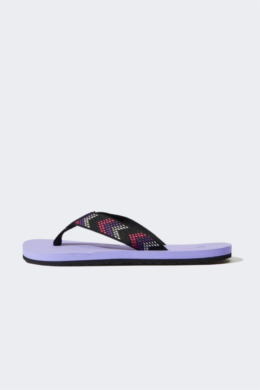 Women Lilac Woman Flat Sole Flip Flop Slippers